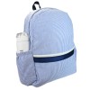 Navy Seersucker Kids Personalized Backpack