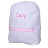 Pink Seersucker Toddler Personalized Backpack