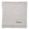Personalized Cable Knit Grey (in dark charcoal)