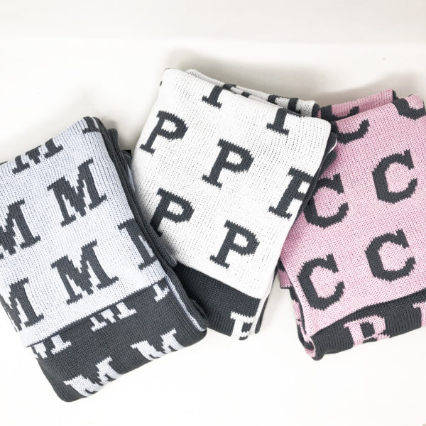 Personalized Knit Blanket - Initials