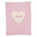 Personalized Baby Blanket - Chunky Pink Heart