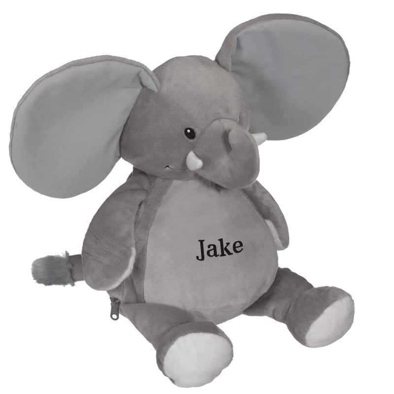 Personalized Stuffed Animal - Grey Elephant