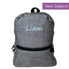 Graphite Chambray Toddler Personalized Backpack