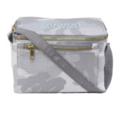Personalized Lunch Box - Grey Camo (in baby blue)