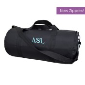 Personalized Weekend Duffel Bag -Black Nylon