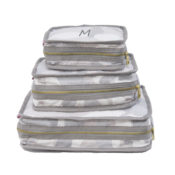 Personalized Travel Stacking Set of 3 - Grey Camo