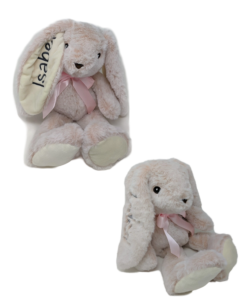 Personalized Stuffed Animal - Long Ear Bunny in Pink - You Name It Baby!
