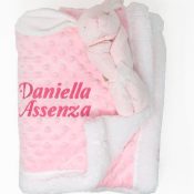 Personalized Baby Blanket & Lovey in Pink