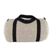Personalized Duffel Bag - Cheetah Seersucker