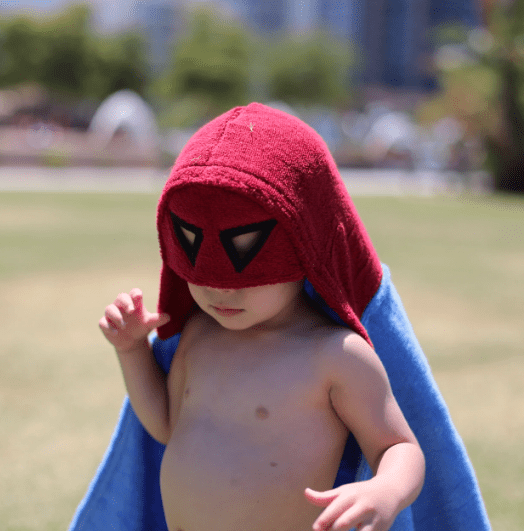 Personalized Hooded Towel for Kids - Superhero