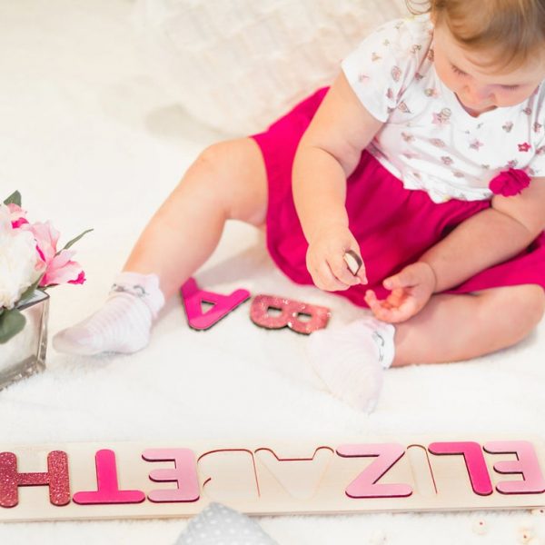 Wooden Name Puzzle - Glitter