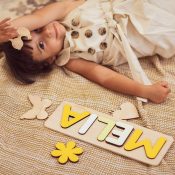 Wooden Name Puzzle - Yellows