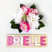 Wooden Name Puzzle - Pinks