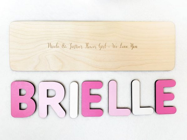 Wooden Name Puzzle - Pinks