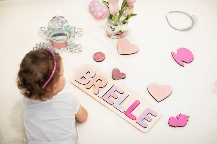 Wooden Name Puzzle - Pinks