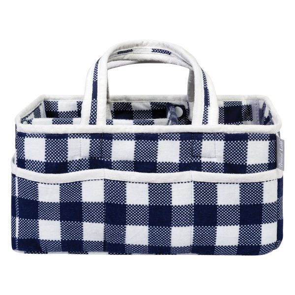 Diaper Caddy - Buffalo Check in Navy and White