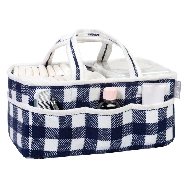 Diaper Caddy - Buffalo Check in Navy and White