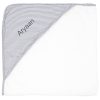 Grey Pin Stripe Newborn Personalized Hooded Towel