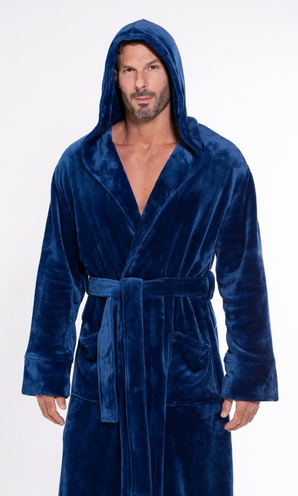Personalized Adult Robe - Unisex Plush Fleece Robe - Navy - You Name It ...