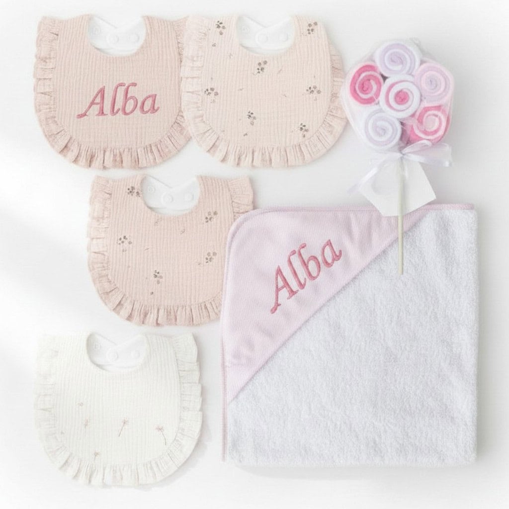 Personalized Baby Gift Set - Powerfully Pink