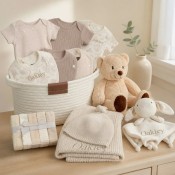 Oats & Apples Ultimate Unisex Personalized Baby Gift Basket