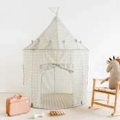 Personalized Play Tent by 3 Sprouts - Gingham Beige