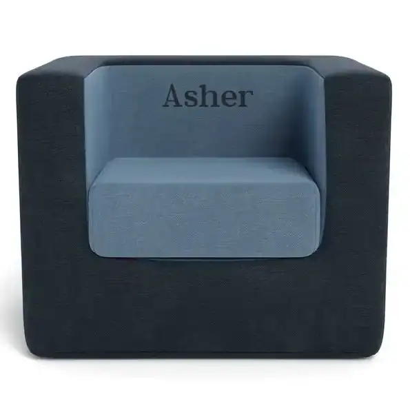 Personalized Cubino Chair by Monte Design - Two Tone Blue