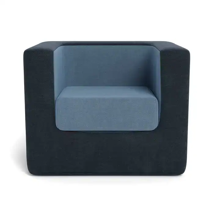 Personalized Cubino Chair by Monte Design - Two Tone Blue - Image 2