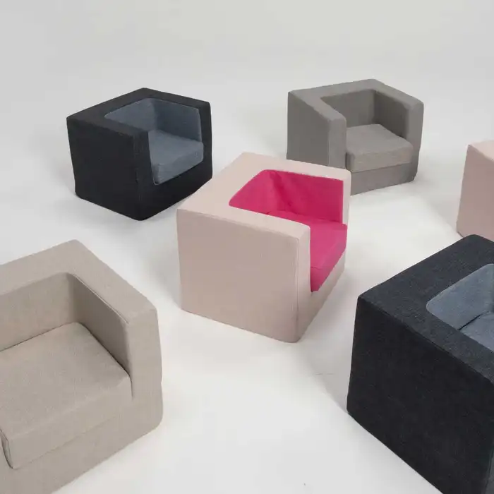 Personalized Cubino Chair by Monte Design Two Tone Blue You