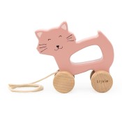 Personalized Wooden Pull Toy - Cat