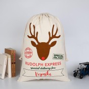Personalized Santa Sack - Red Nose Delivery
