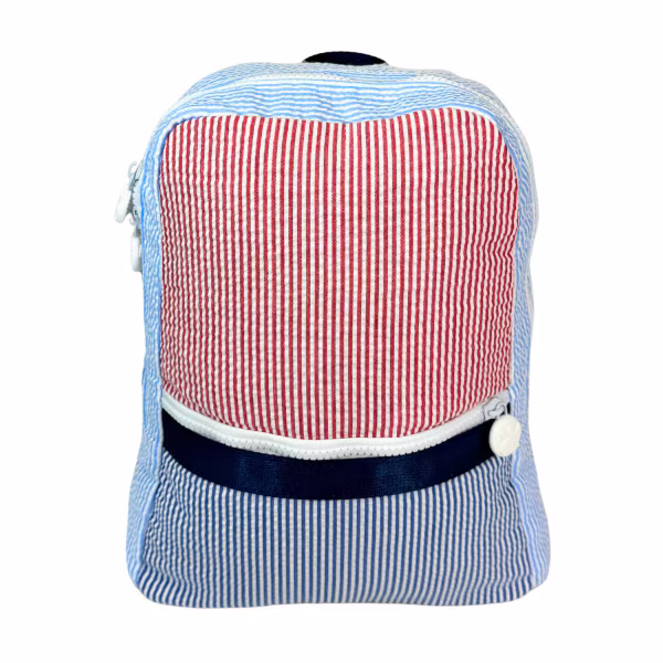 Picnic Seersucker Toddler Personalized Backpack - Image 2