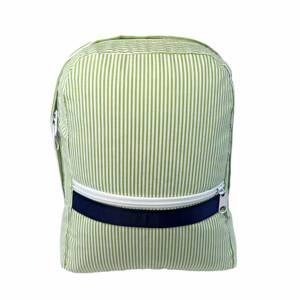 Grasshopper Seersucker Toddler Personalized Backpack - Image 2