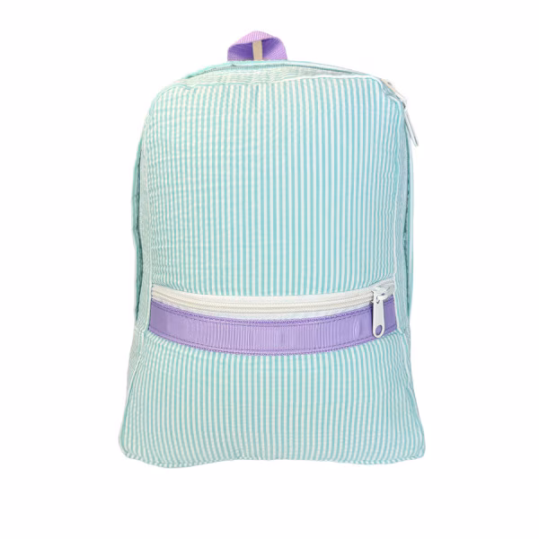 Mermaid Seersucker Toddler Personalized Backpack - Image 3