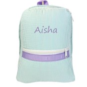 Mermaid Seersucker Toddler Personalized Backpack