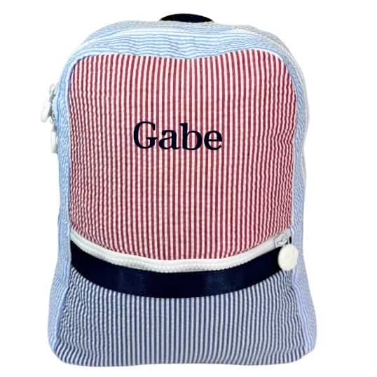 Picnic Seersucker Toddler Personalized Backpack