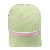 Sweetpea Seersucker Toddler Personalized Backpack