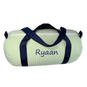 Grasshopper Seersucker Personalized Duffel Bag