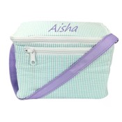 Mermaid Seersucker Personalized Lunch Box