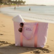 Wipeable Pink Stripe Mama Tote