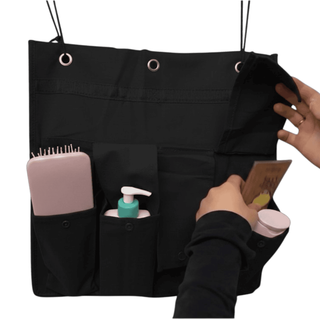 Double Sided Bunk Hanging Organizer - Black - Image 2