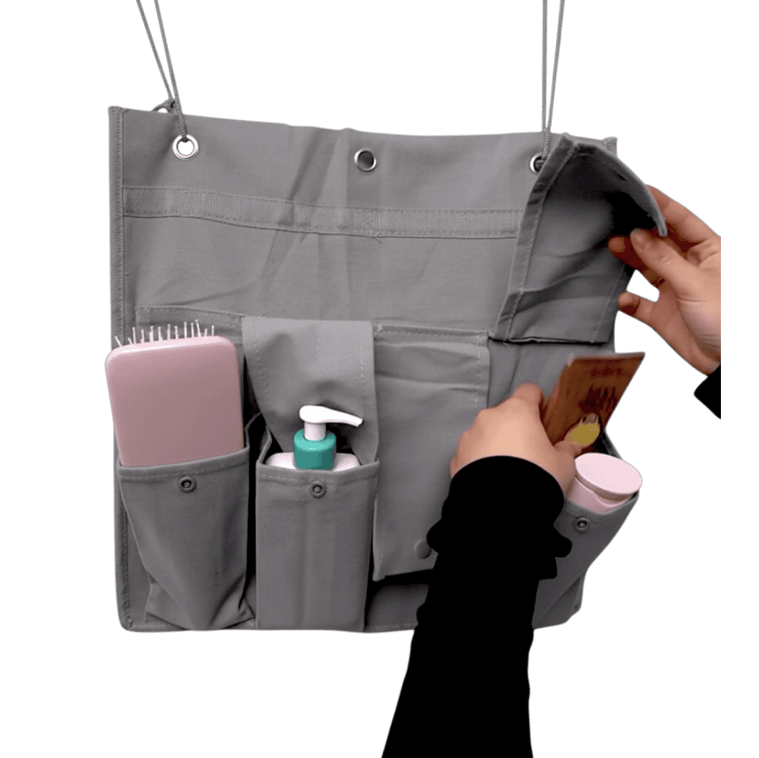 Double Sided Bunk Hanging Organizer - Grey - Image 3