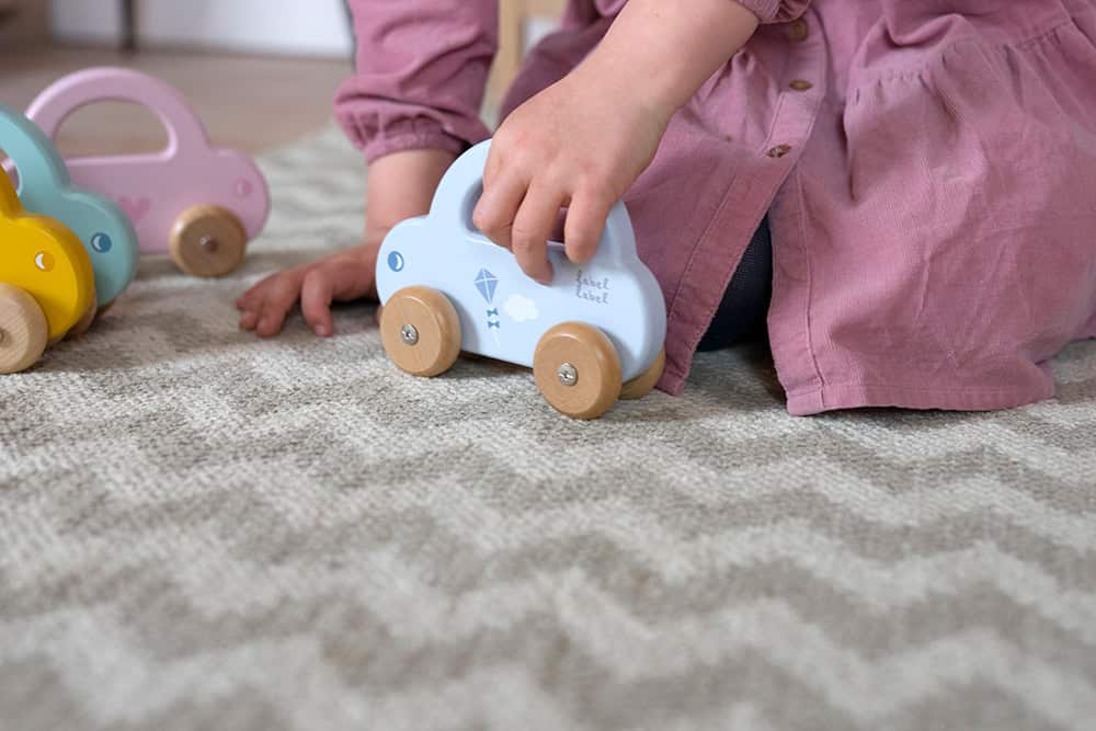 Personalized Blue Wooden Toy Car - Image 4