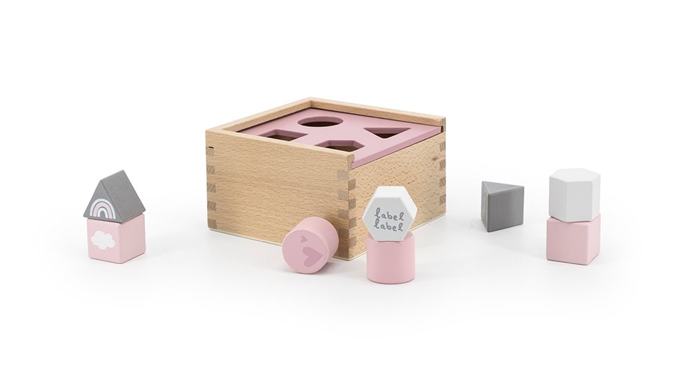 Personalized Pink Shape Sorting Box - Image 3