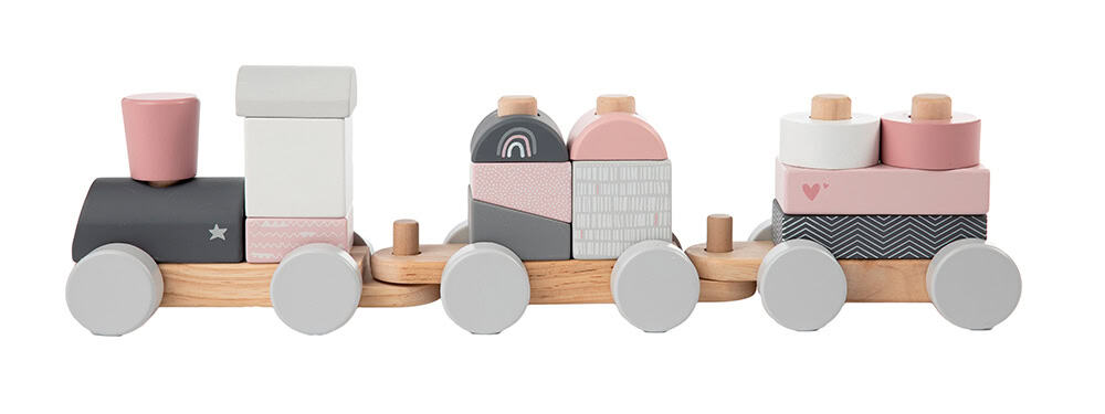 Personalized Pink Stacking Train - Image 5