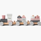 Personalized Pink Stacking Train