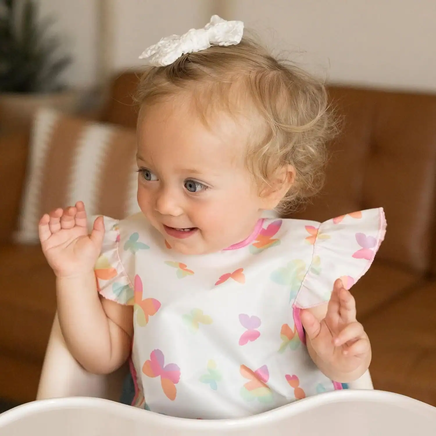 Personalized Waterproof Bib Set of 3 - Butterfly - Image 5