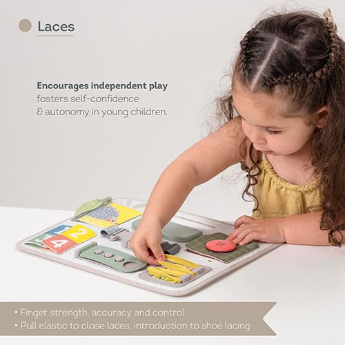 Personalized Activity Buckles Busy Board by Taf Toys - Image 5