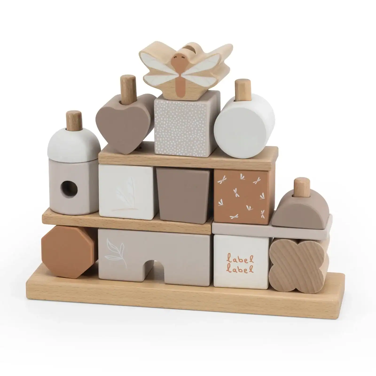 Personalized 25 Piece Block Stacking House - Image 2