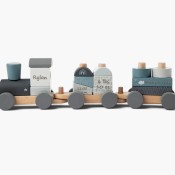 Personalized Blue Stacking Train